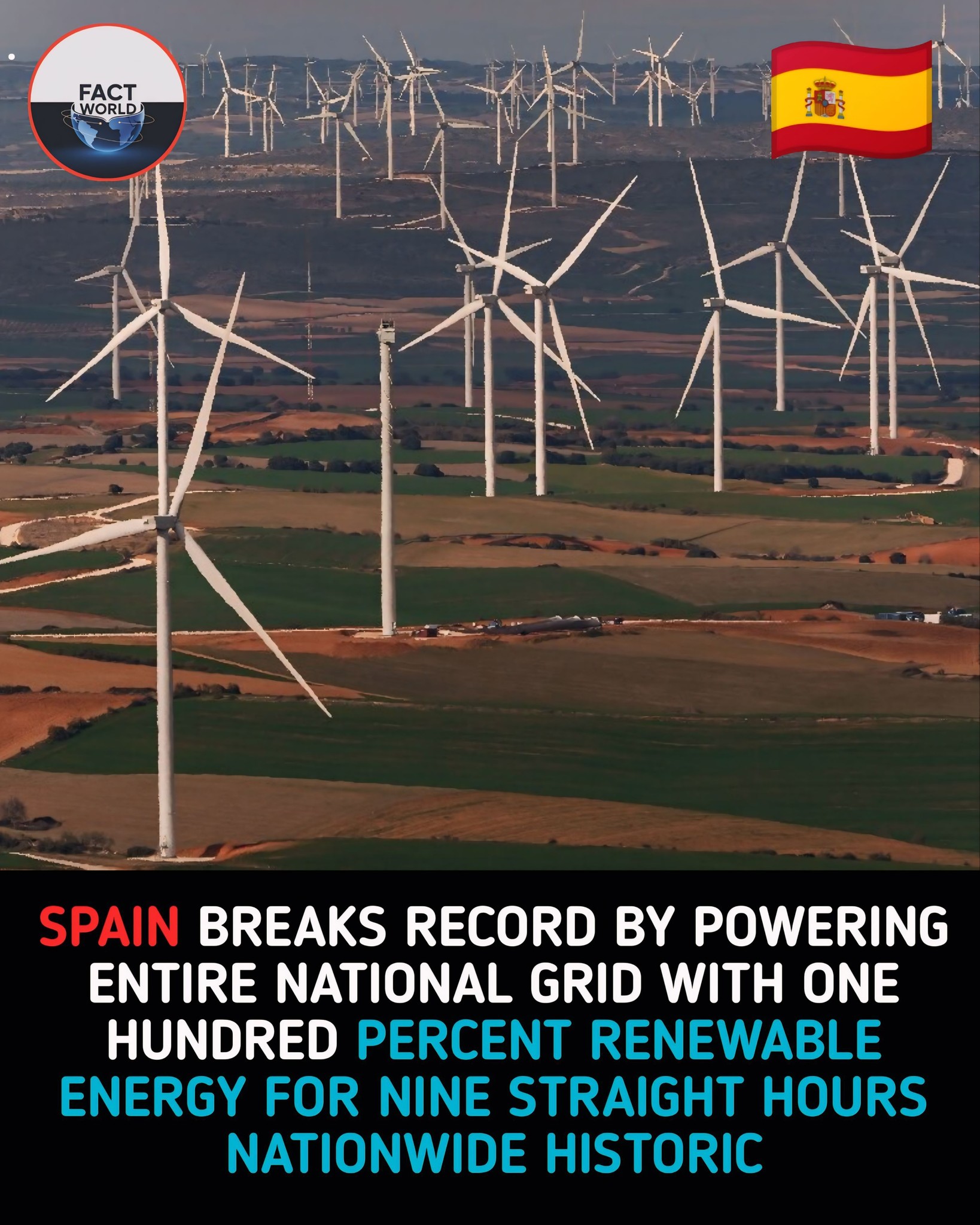 Fact - In a historic milestone for clean energy, Spain successfully ...