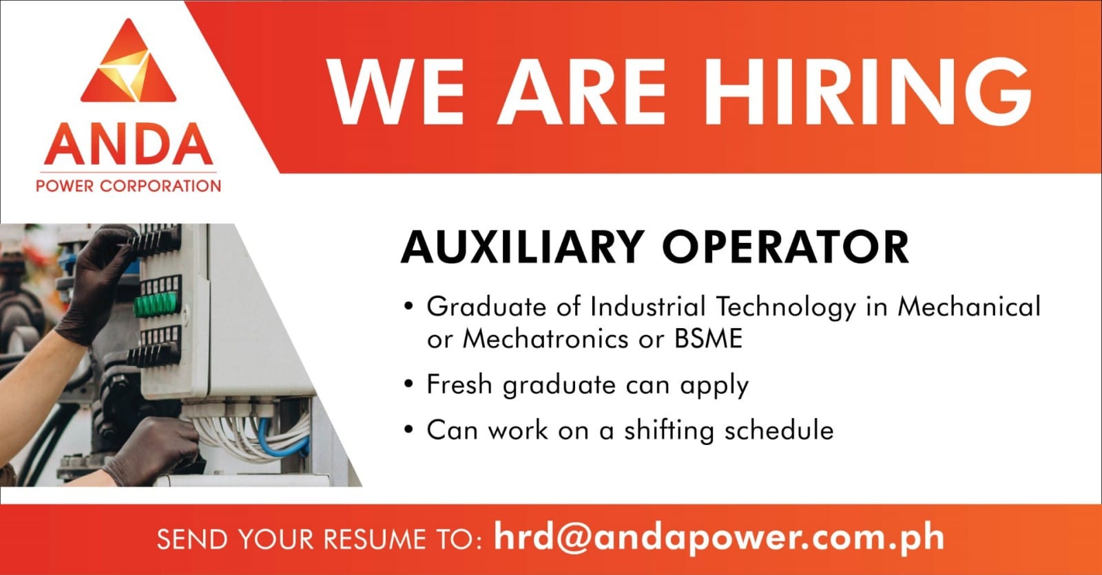 Anda Power Corporation Careers | Mabalacat