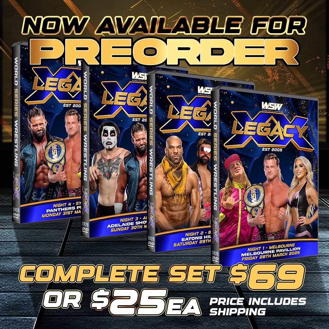 PRE ORDER the upcoming... - World Series Wrestling | Facebook