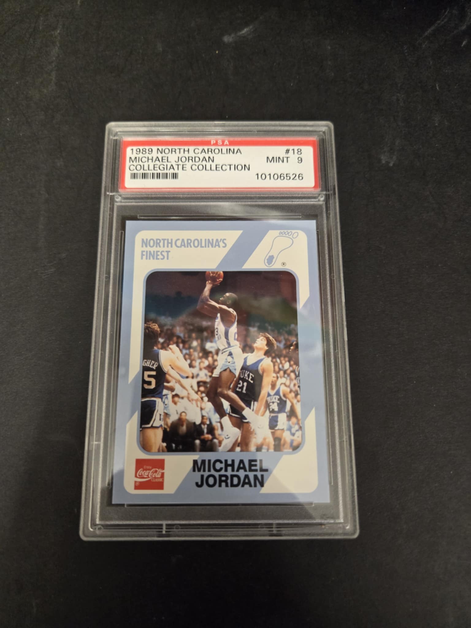 1989 MICHAEL JORDAN NORTH CAROLINA COLLEGIATE COLLECTION (7) PSA 9 