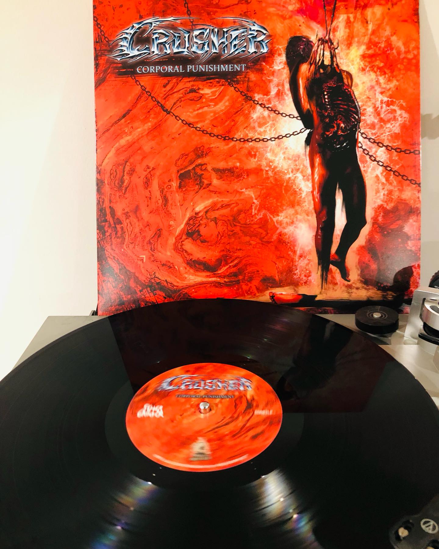 Crusher - Corporal Punishment, 1993 Semetery Records, Mulhouse France