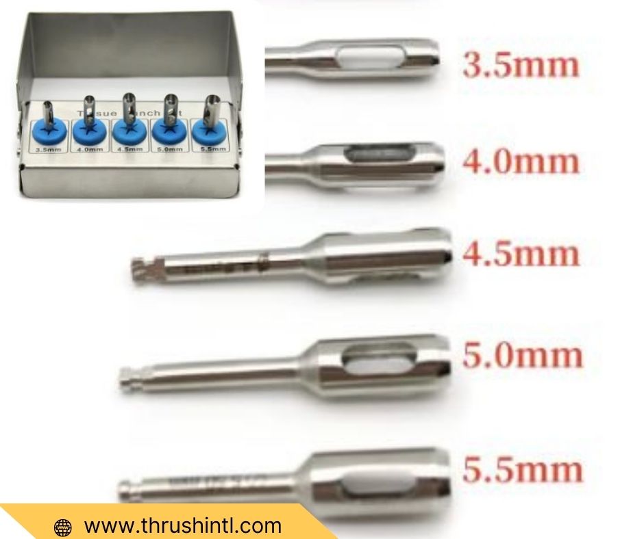 6 Pieces Tissue Punch Kit For Dentists Smile Dental United