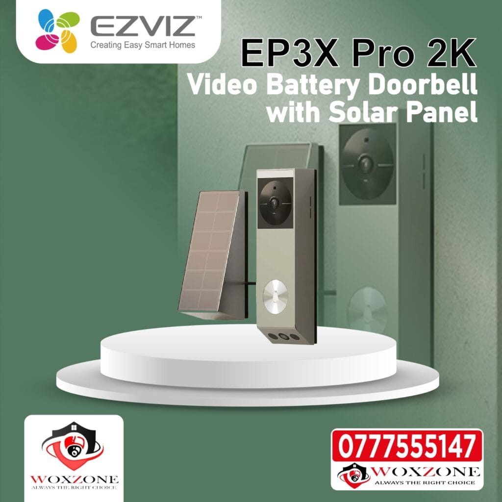 EZVIZ EP3x Pro 3MP/2K Wireless Dual-lens Video Doorbell – Solar