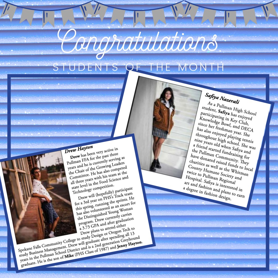PHS Boosters - Congratulations December Pullman Chamber... | Facebook