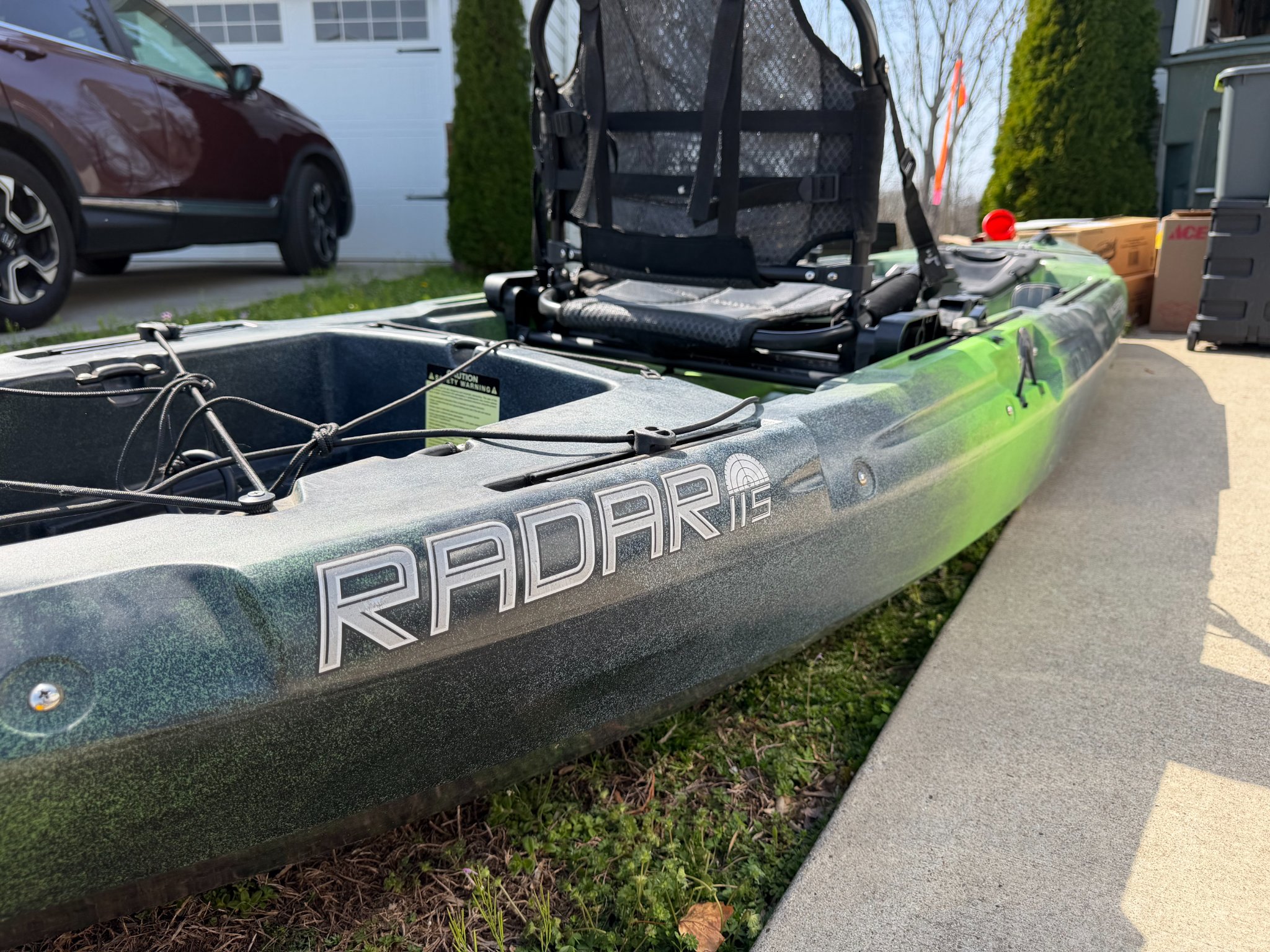 Wilderness Systems Radar 115 Fishing Kayak + Cart – Excellent Condition ...