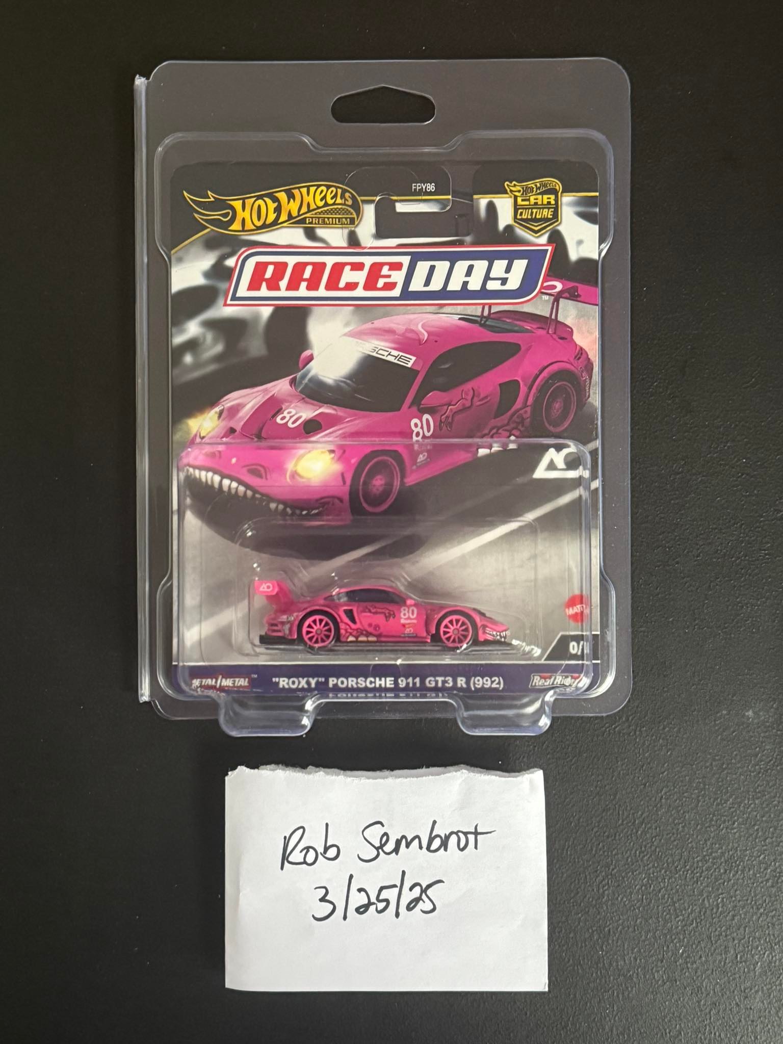 Hot Wheels Race Day - Porsche 911 GT3 R (992) Rosa, Edizione Chase 0/5 - Rarissima! Presa In Mano