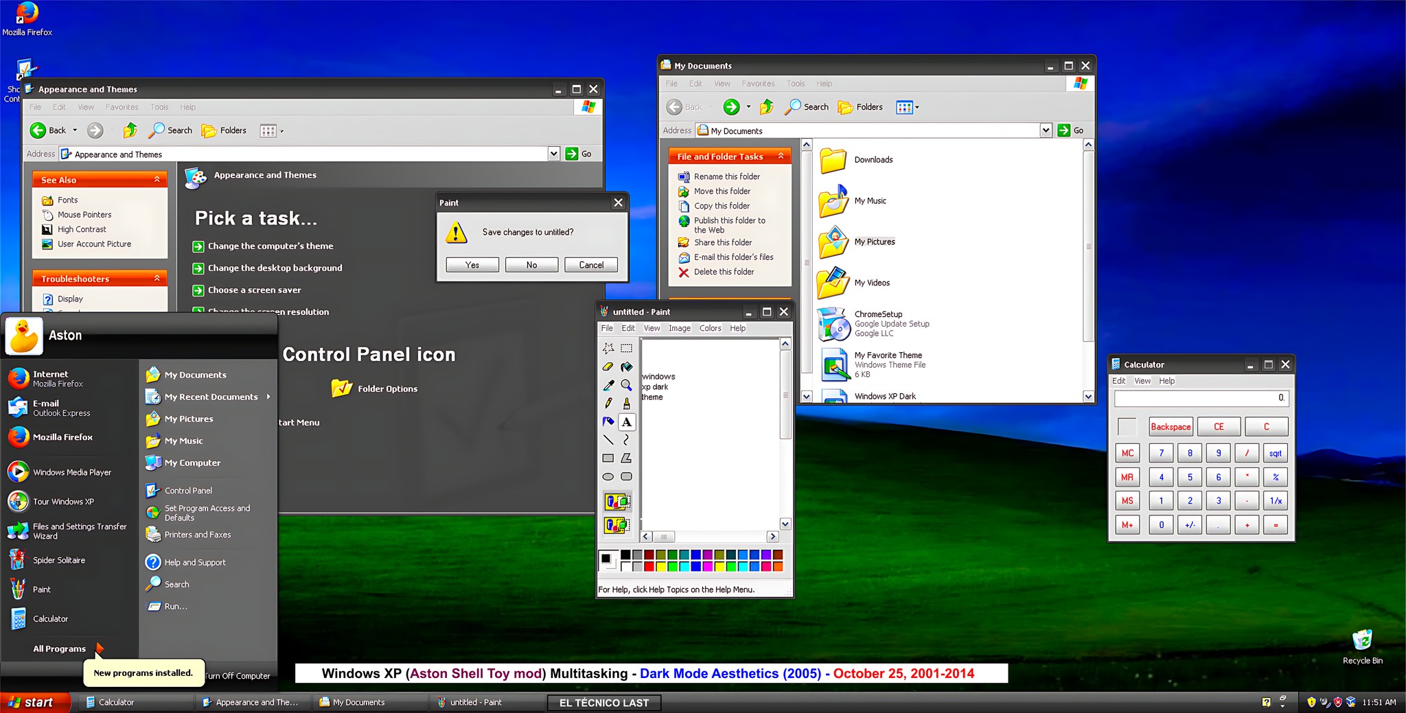 EL - Windows XP (modding) Multitasking - Dark Mode Aesthetics | October ...