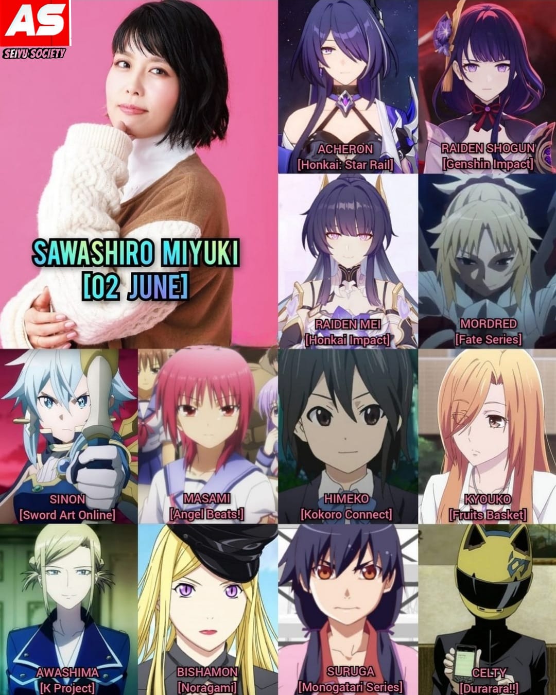Happy 39th Birthday to Sawashiro Miyuki... - AS-Anime Society