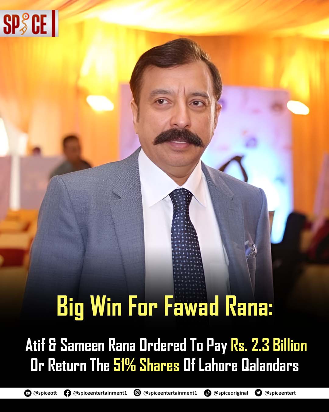 Fawad Rana Wins Legal Battle Against... - SPICE Entertainment | Facebook