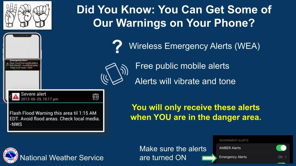 US - Did You Know - You can receive NWS Warnings on your cellphone ...