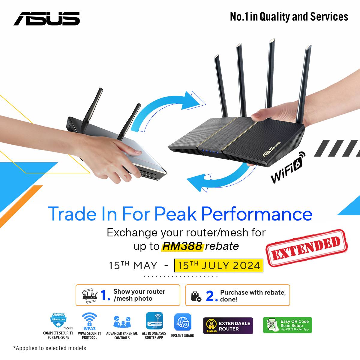ASUS - Swap your old router for a new one and get up to...