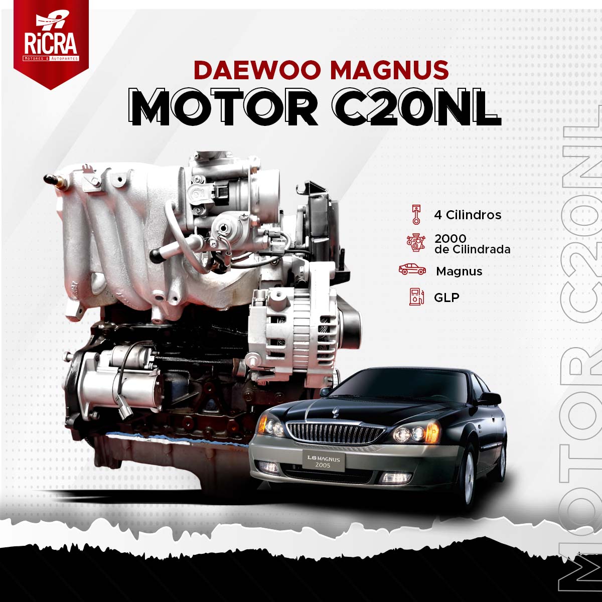 Revive tu Daewoo Magnus con un motor original! ¡Compra tu motor en
