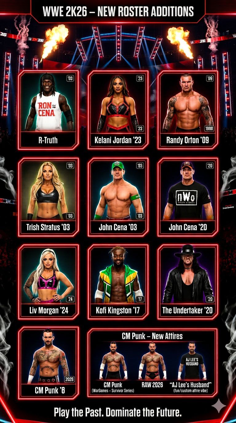 スポーツ選手 wwe seriesc/2 Big news for WWE 2K26 as Nick Aldis and Adam Pearce step into the