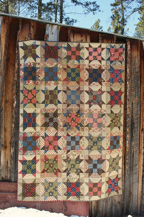Stitch and slash quilting with scrappy fabrics