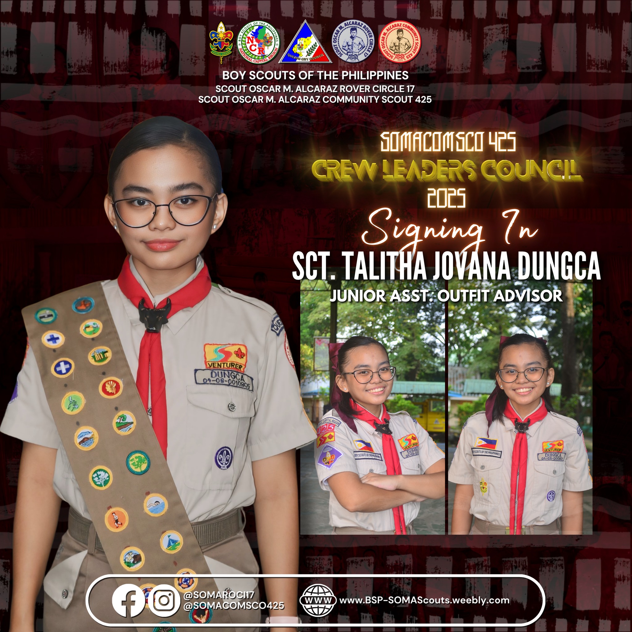 Scout - Meet the new SOMACOMSCO 425 Junior Assistant Outfit Advisor ...
