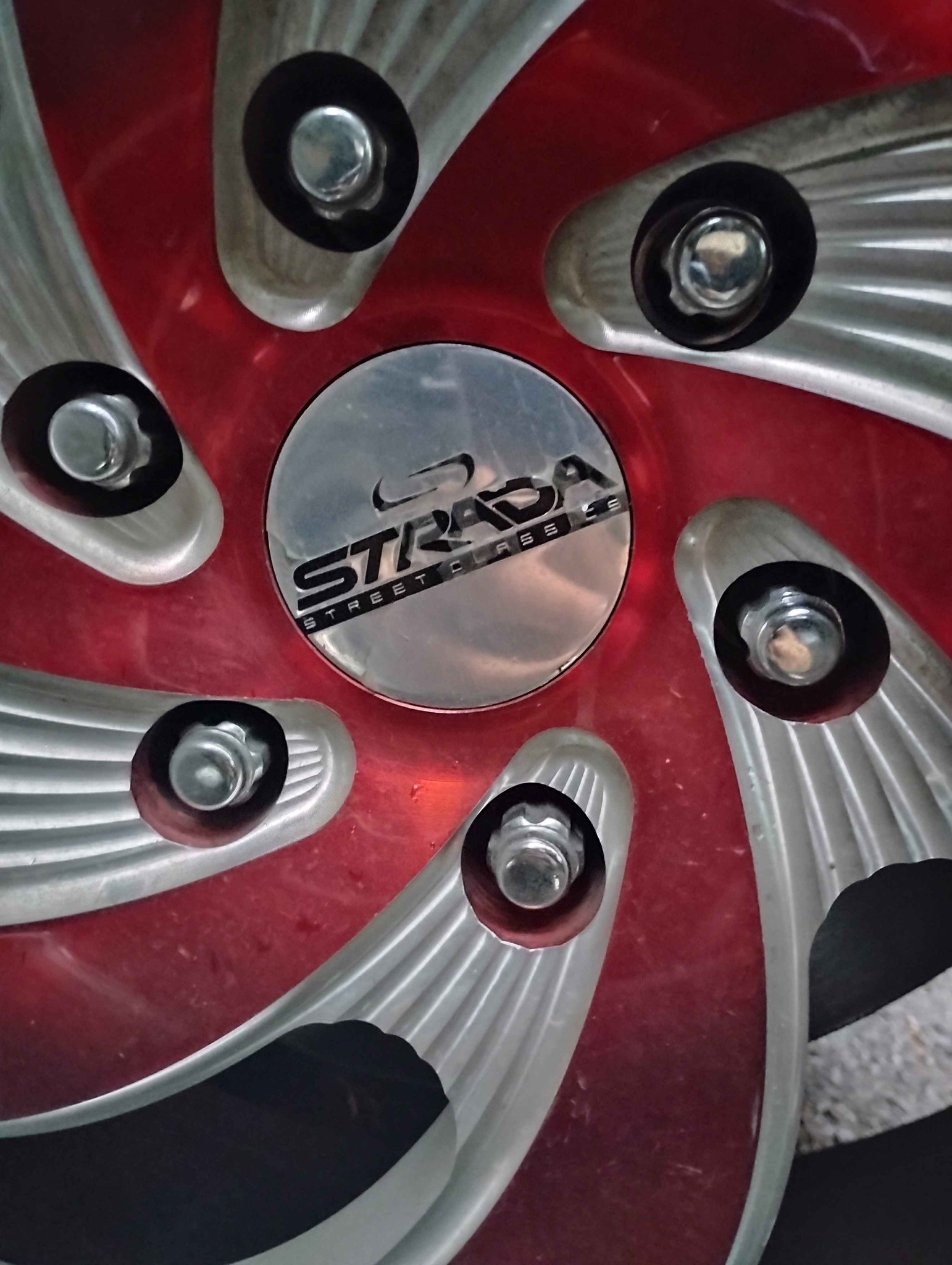 Strada Street Classics Retro 6 C06 Candy Red Milled SS Lip - Car Wheels ...