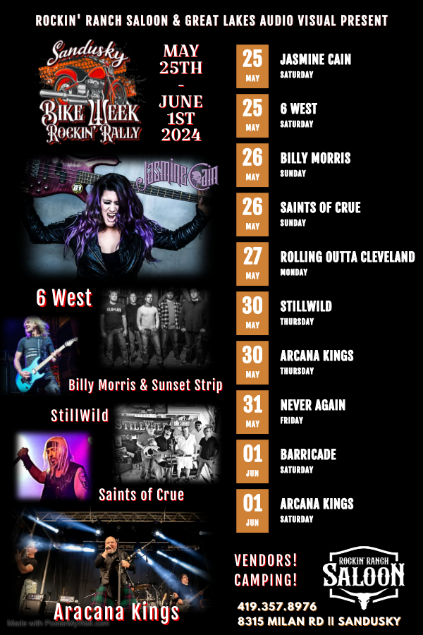 Sandusky - Check out our lineup for Bike Week 2024! RIDE IN TO THE ...