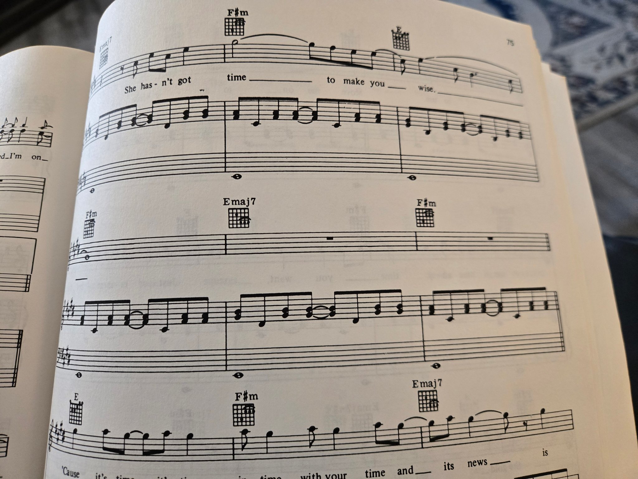 Here's your answer from YES complete deluxe edition songbook. You