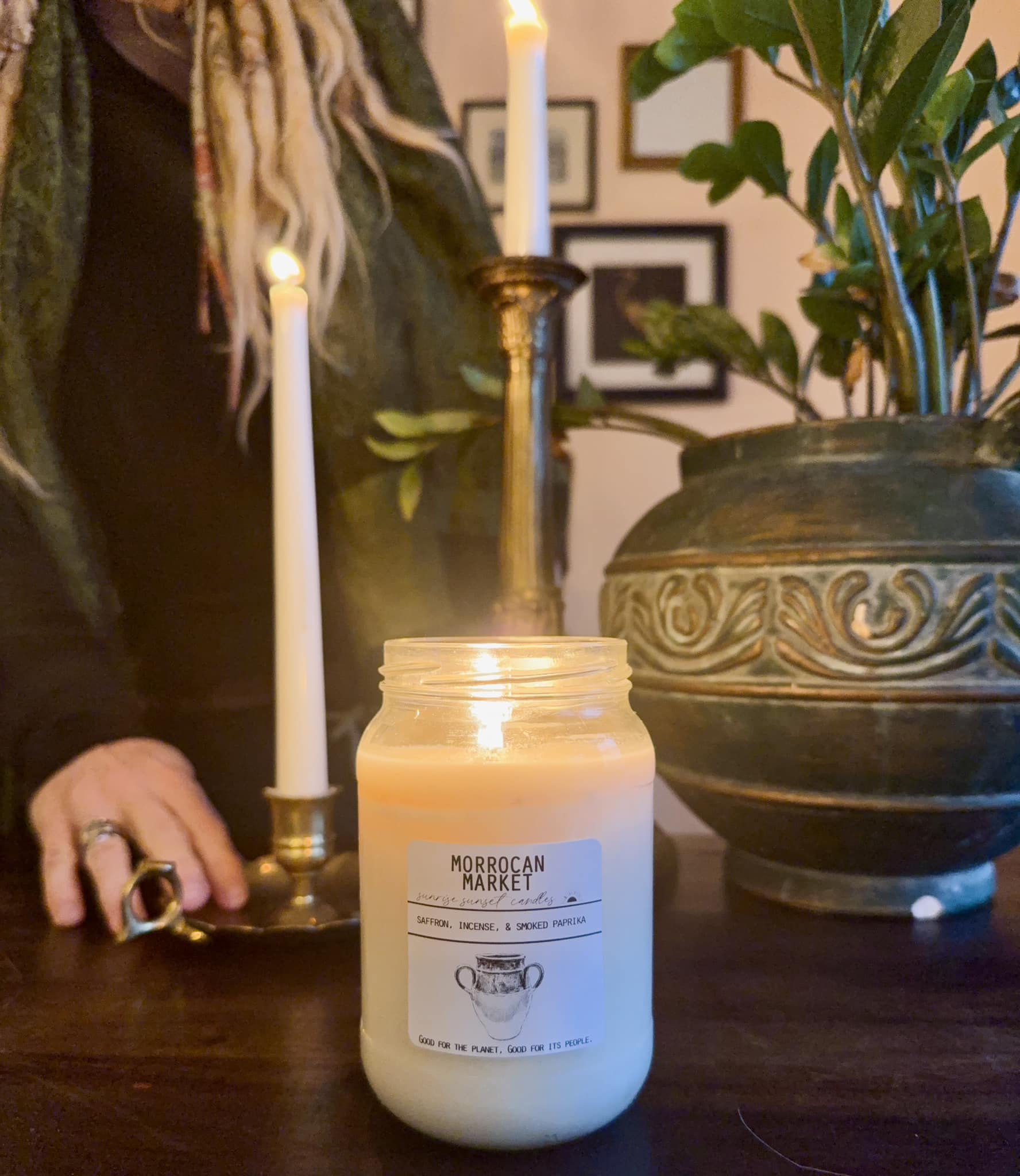 Our Fleur du Maroc scented candle. A symphony of sweet orange and