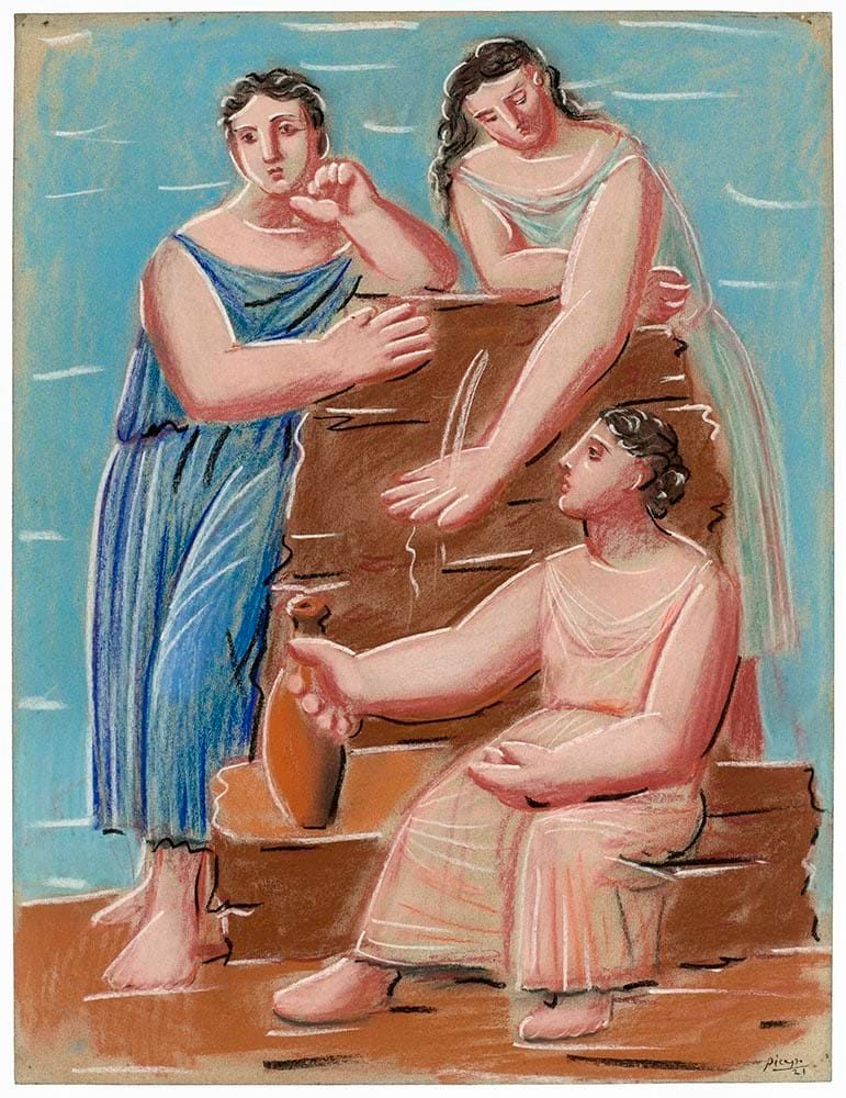 ⛲ Pablo Picasso Three Women at the Fountain (Trois femmes à la