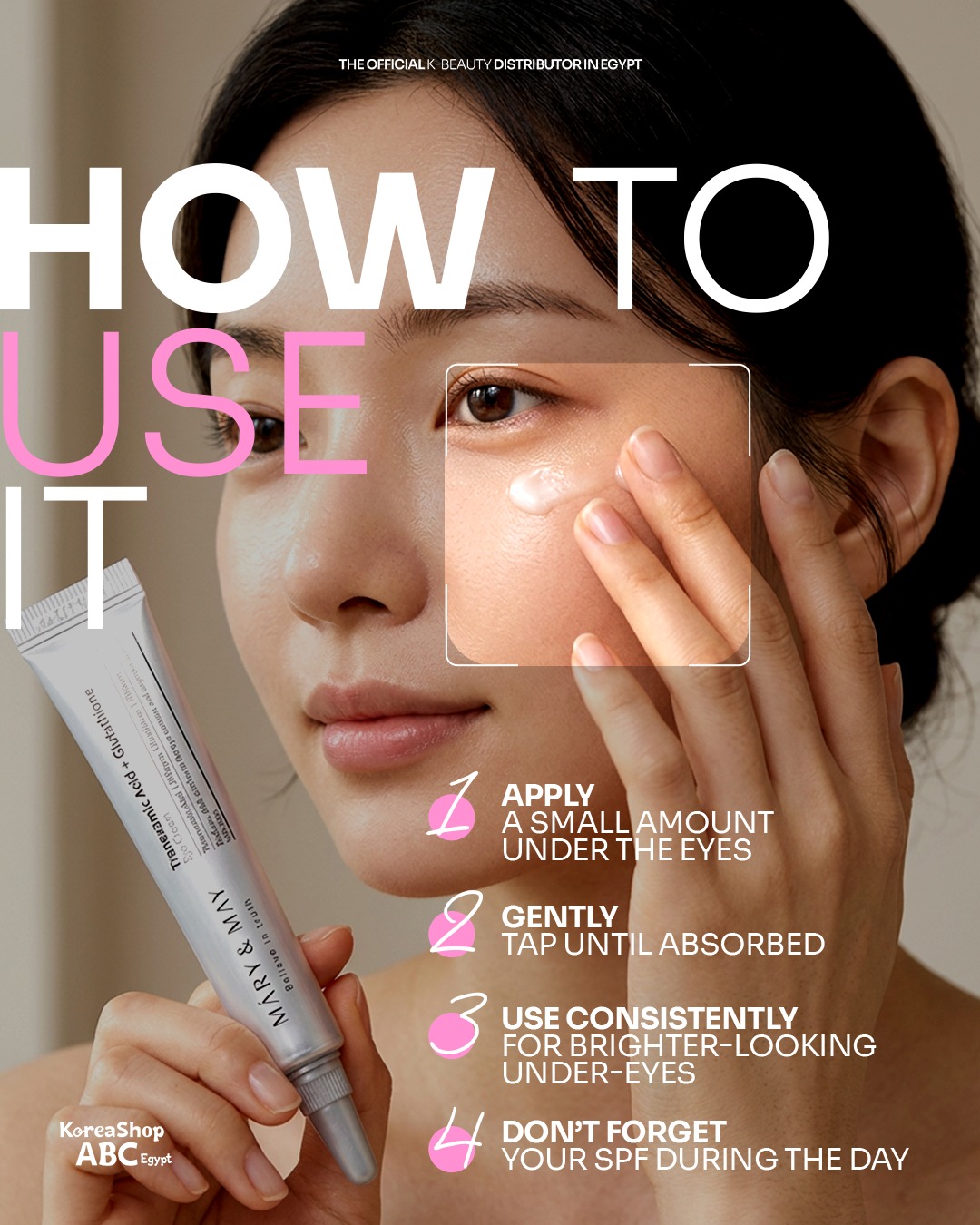 Mary&May Tranexamic Acid Glutathione Eye Cream for dark circles and hydration