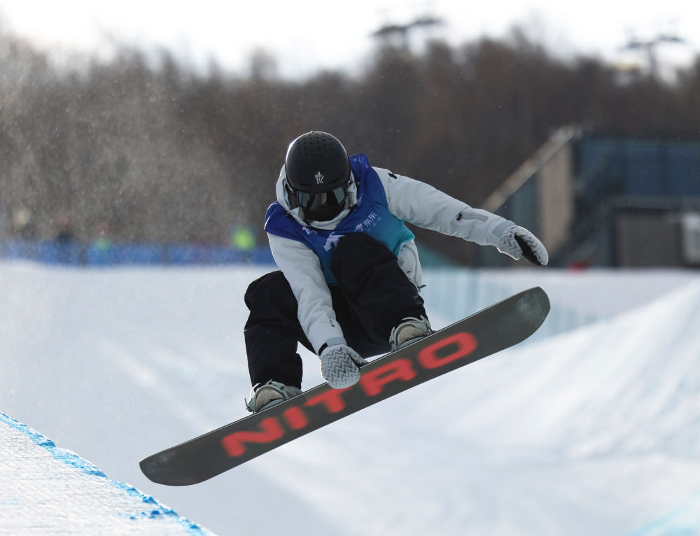 female snowboard rider pg edits Push Up Women's Woman Riding Snowboard Image &