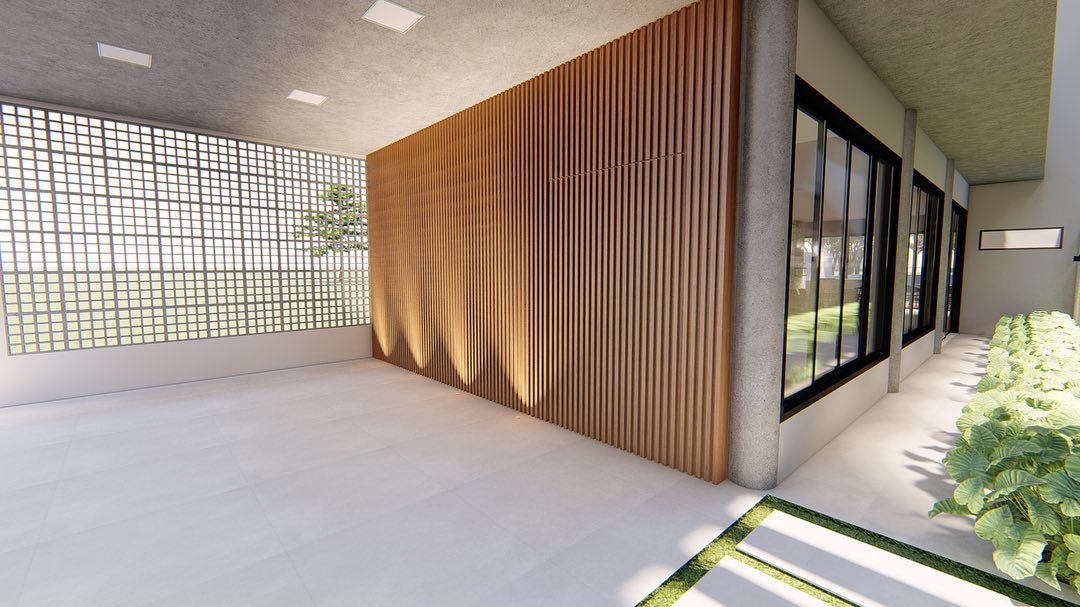 Painel de madeira... - Paula Costa Arquitetura + Interiores
