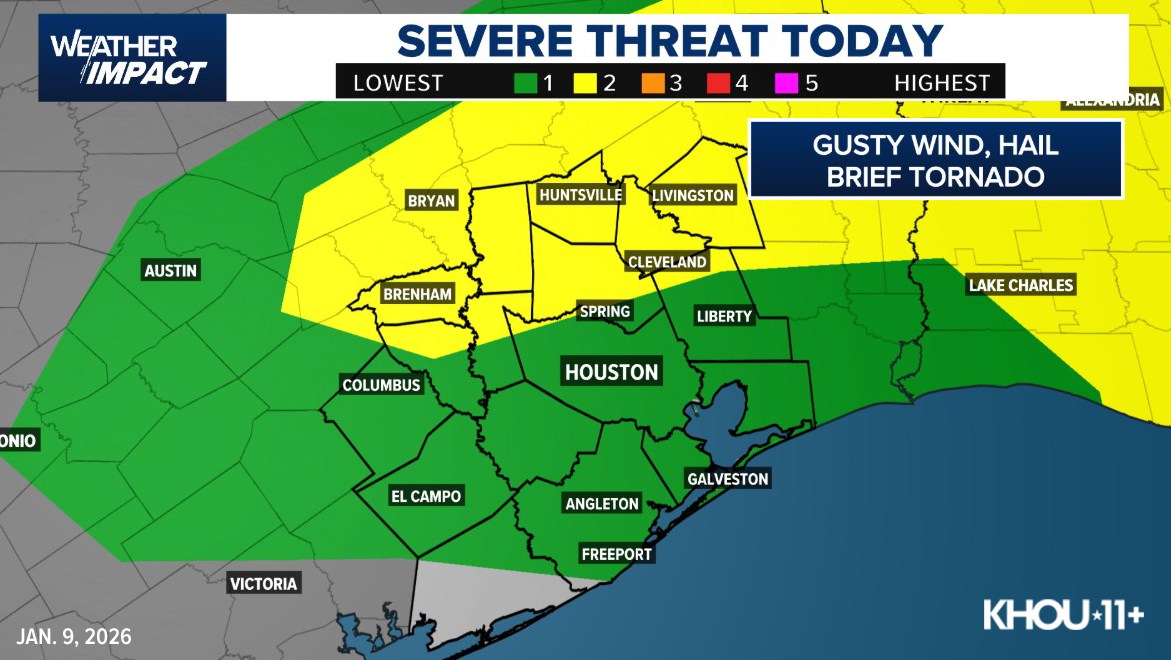 KHOU - A Weather Impact Alert has been issued as storm chances increase ...