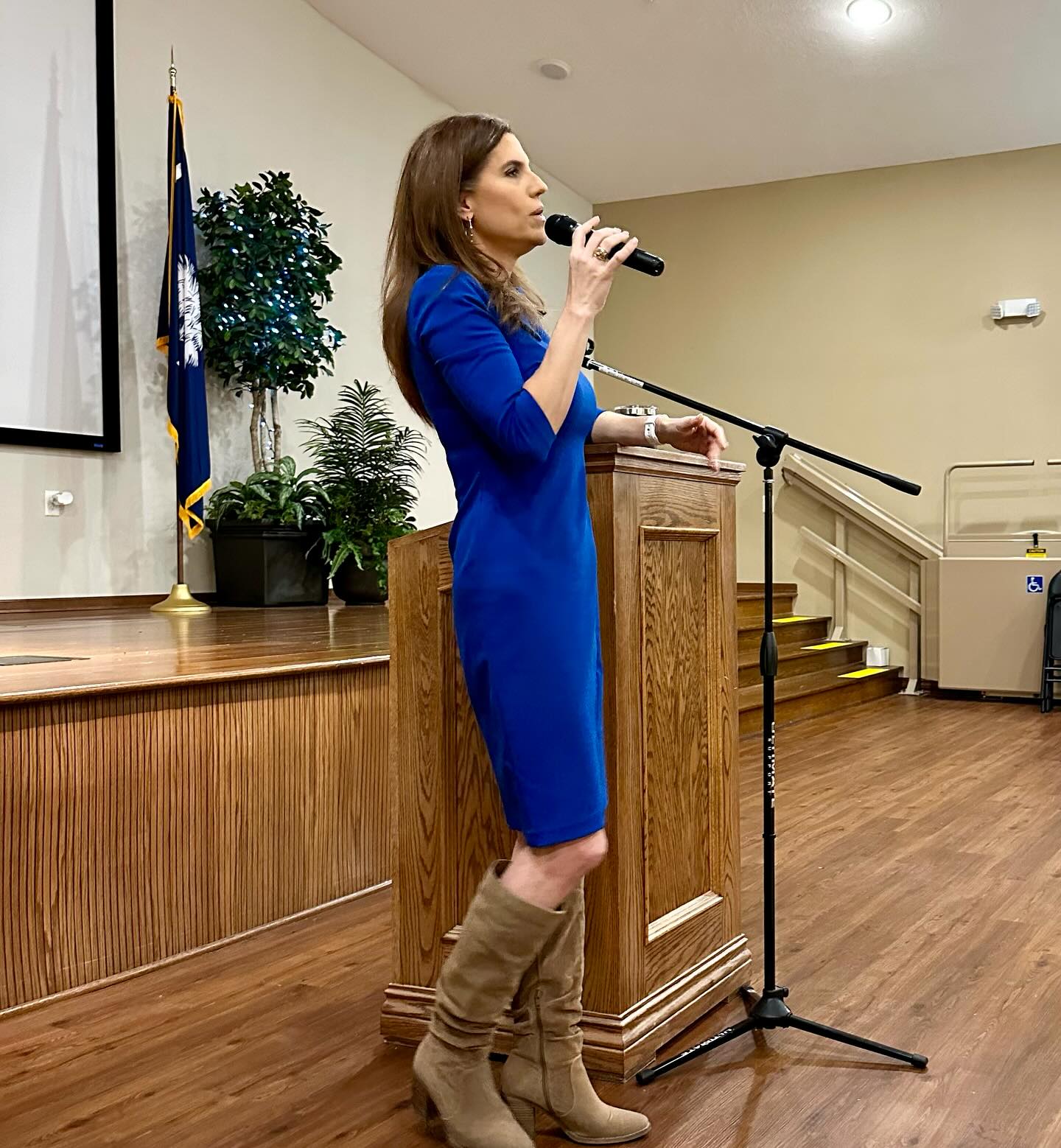 nancy mace blue dress Thank you Daniel Island GOP Citadel cadet