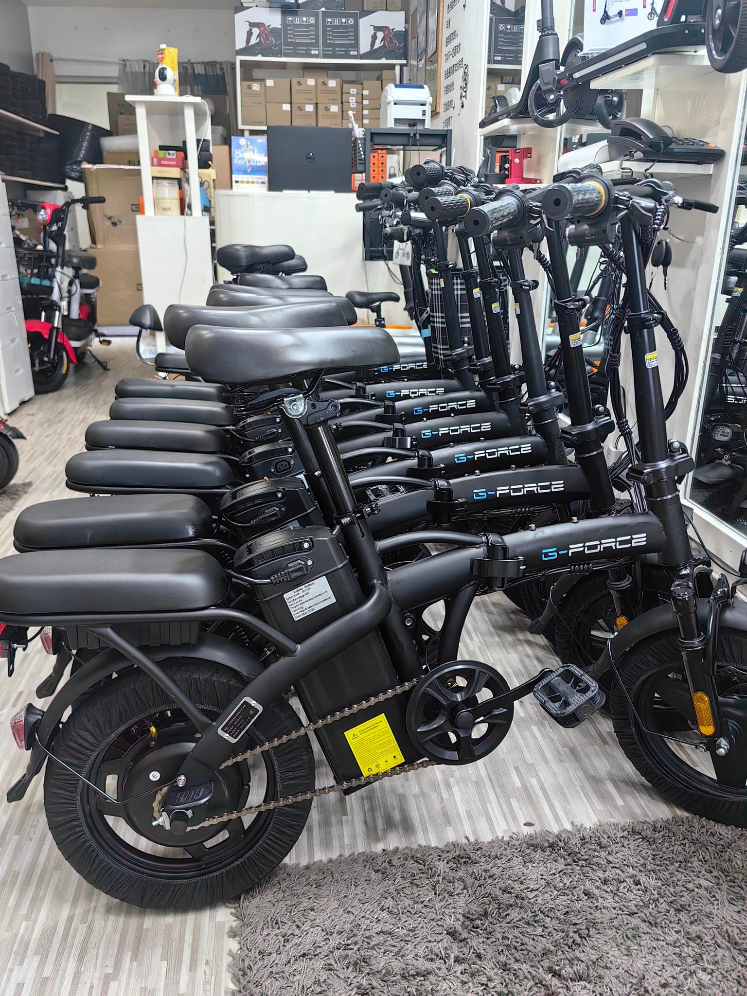 g force electric bicycle G-FORCE AE Folding Mini E-Bike Provides long G-Force C14 Pro now available