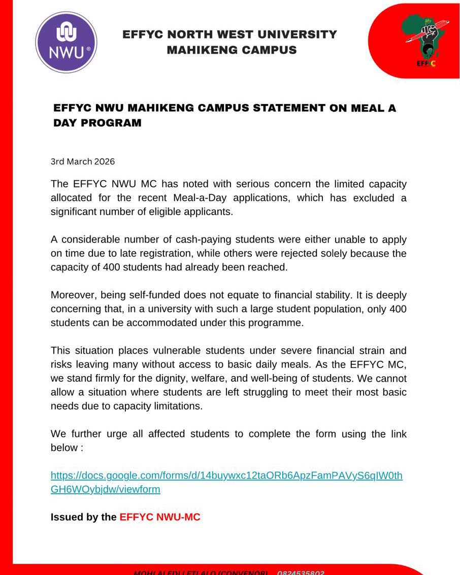 EFFYC NWU Mahikeng Campus