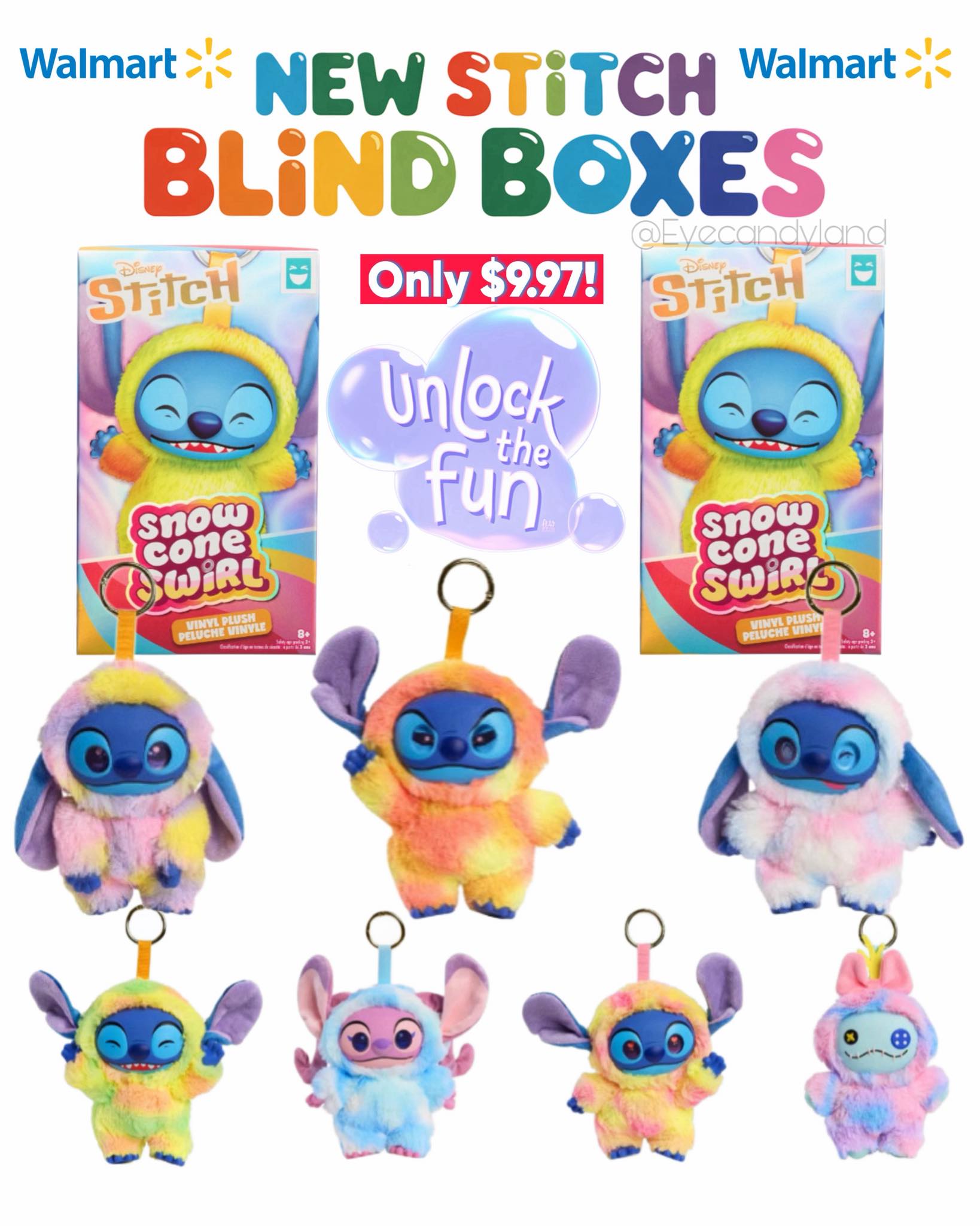 NEW Stitch Snow Cone Swirl blind boxes just hit Walmart & they're