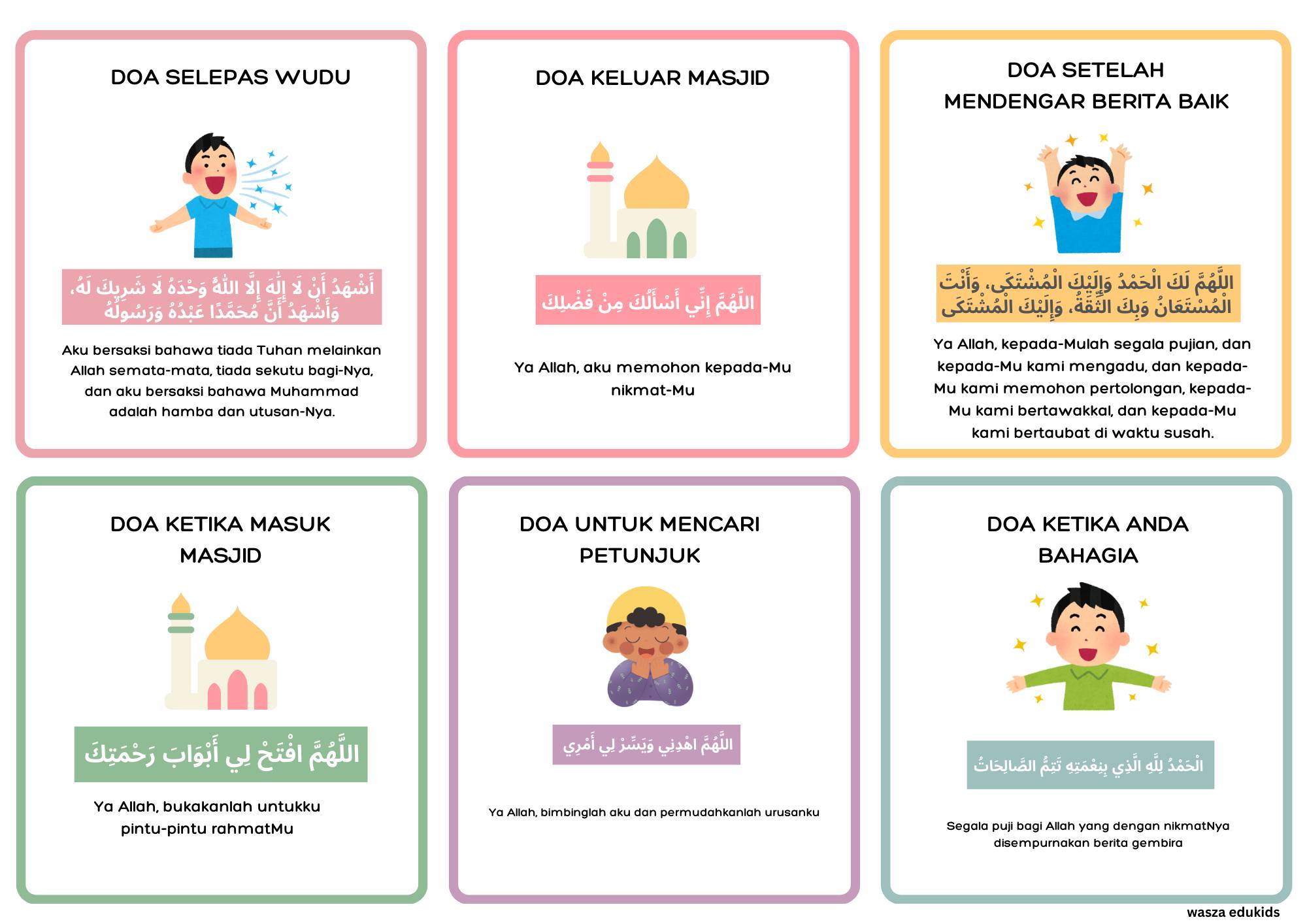 Wasza - Dapatkan Koleksi DOA HARIAN FLASHCARD boleh edit dengan CANVA ...