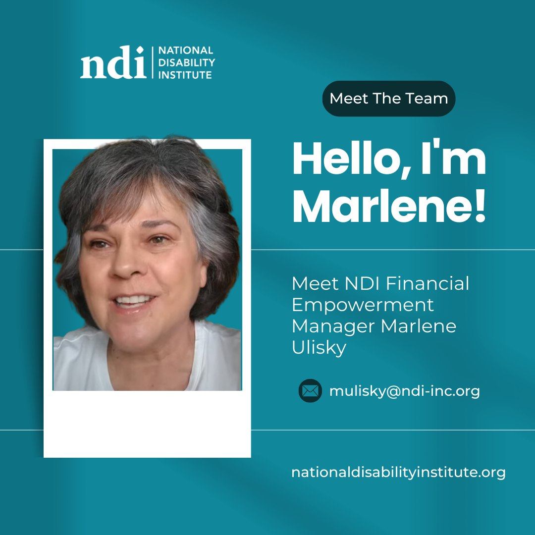 Meet Marlene! Marlene... - National Disability Institute | Facebook