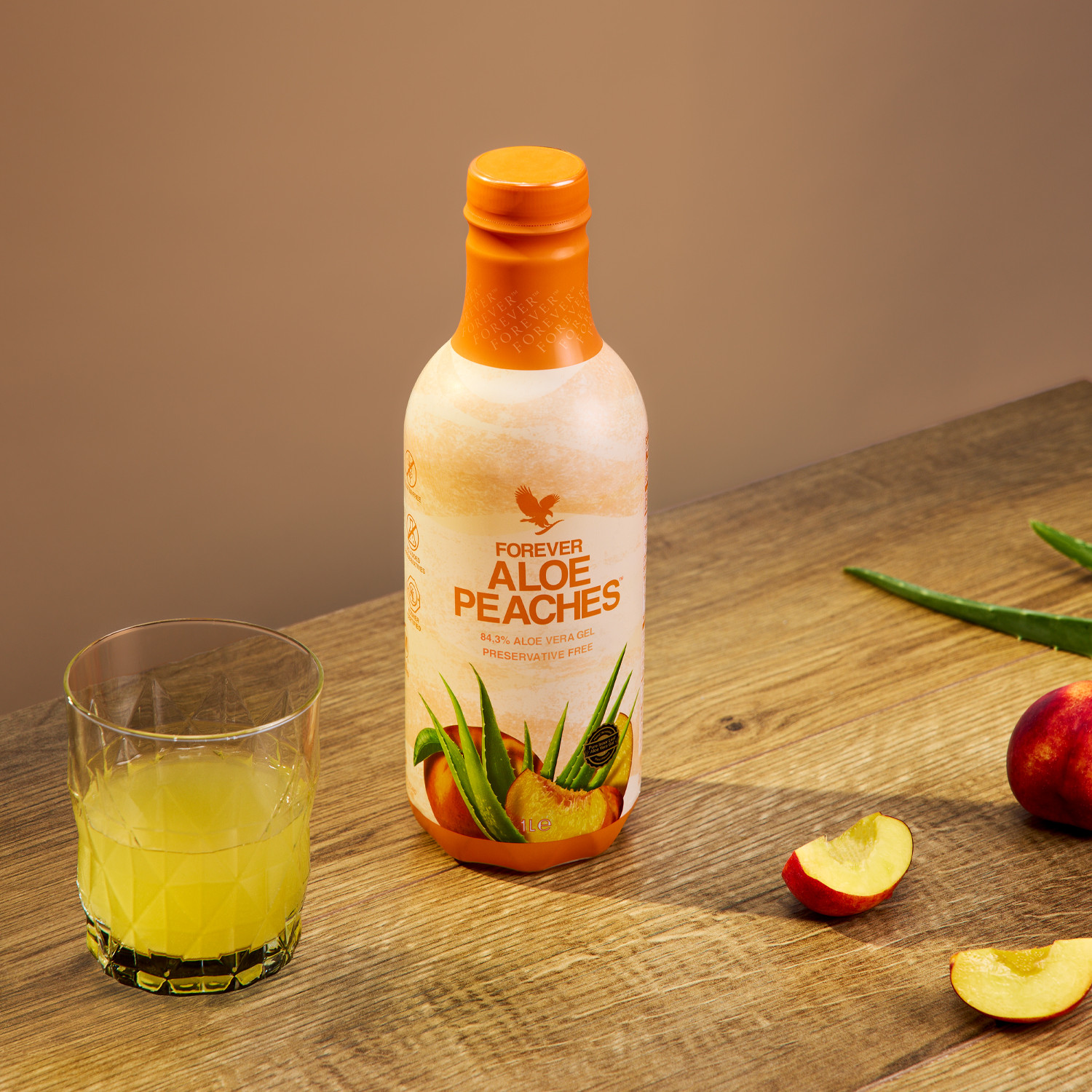 Presenting! Forever Aloe Peaches in a New PET Bottle Now in a 