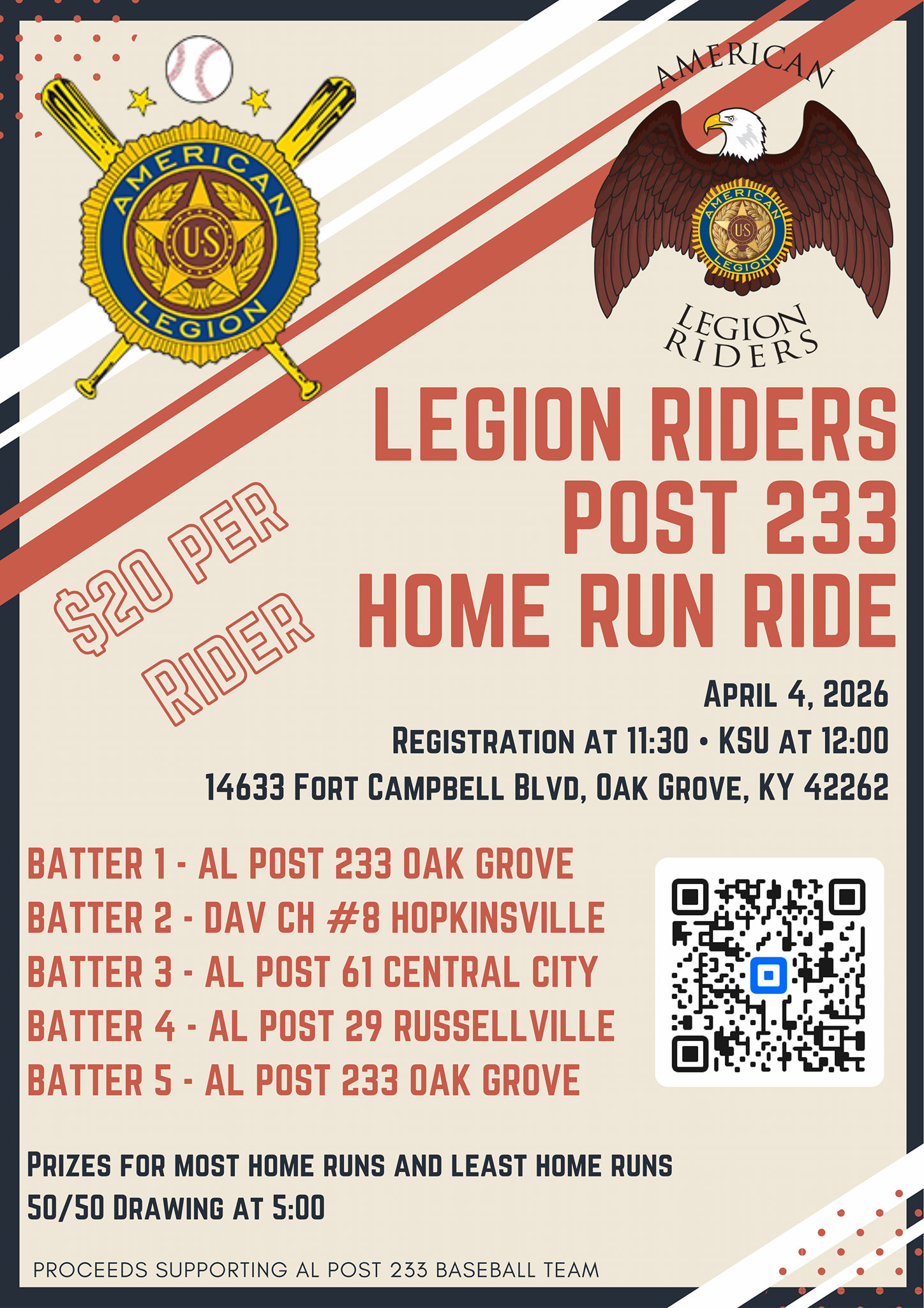 ALR Post 233 Home Run Ride - 2nd Annual