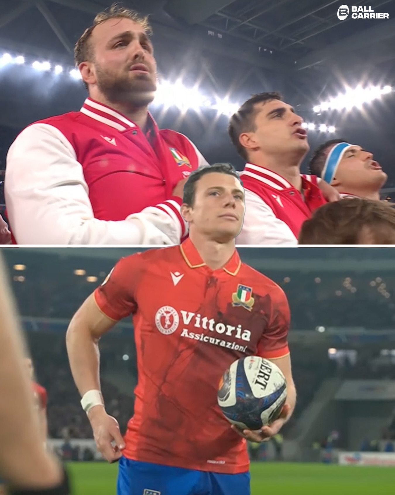 Italy's @rugbyworldcup Shirt features the Italian flag on the