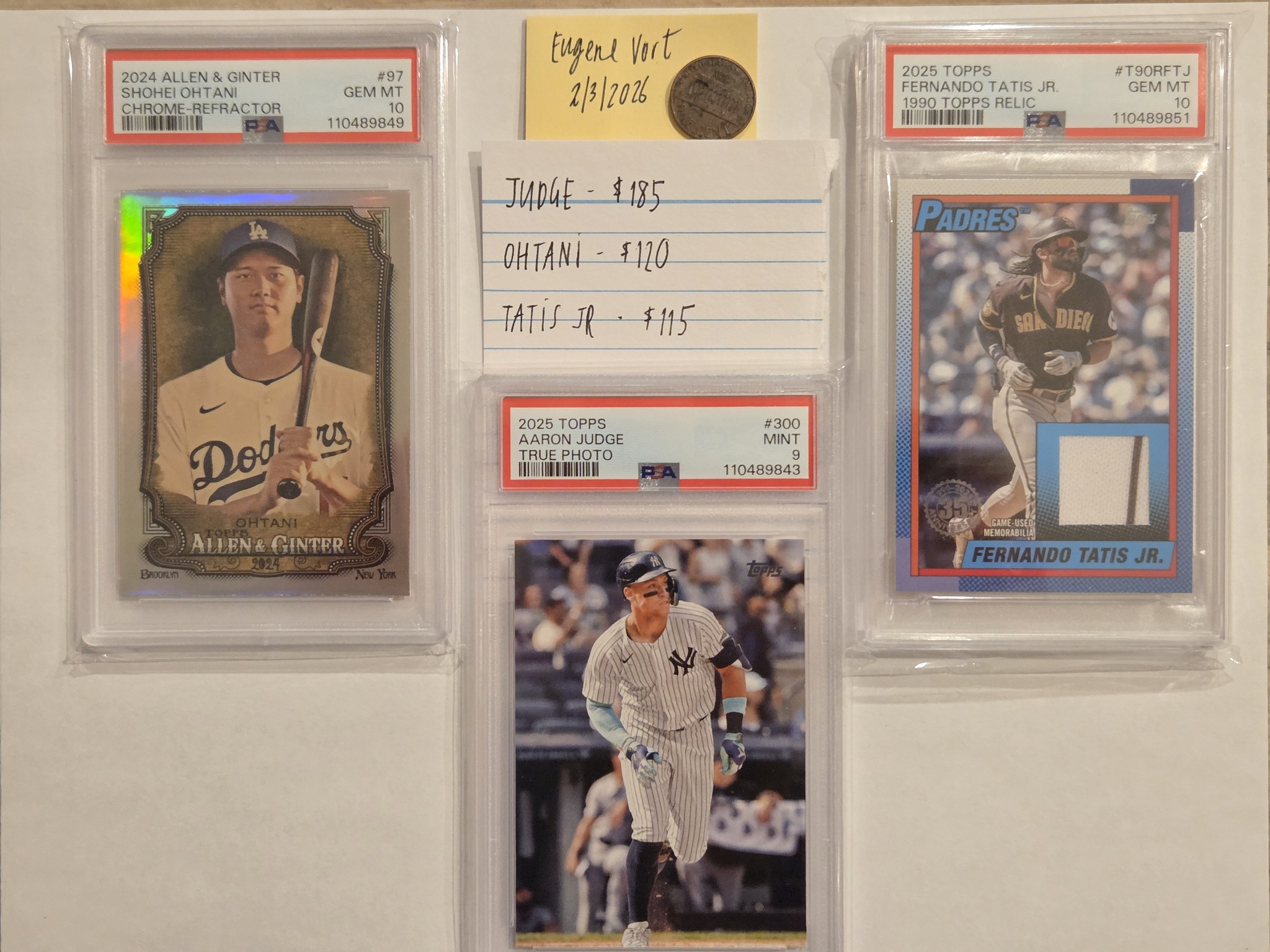 Selling baseball trading cards