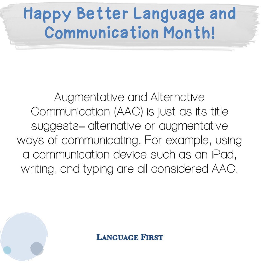 Language First - Have you heard of AAC before? Augmentative and ...