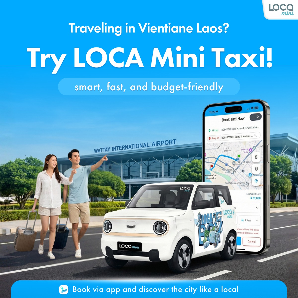LocaLaos - 🩵Traveling in Vientiane Laos? Try LOCA Mini!... | Facebook