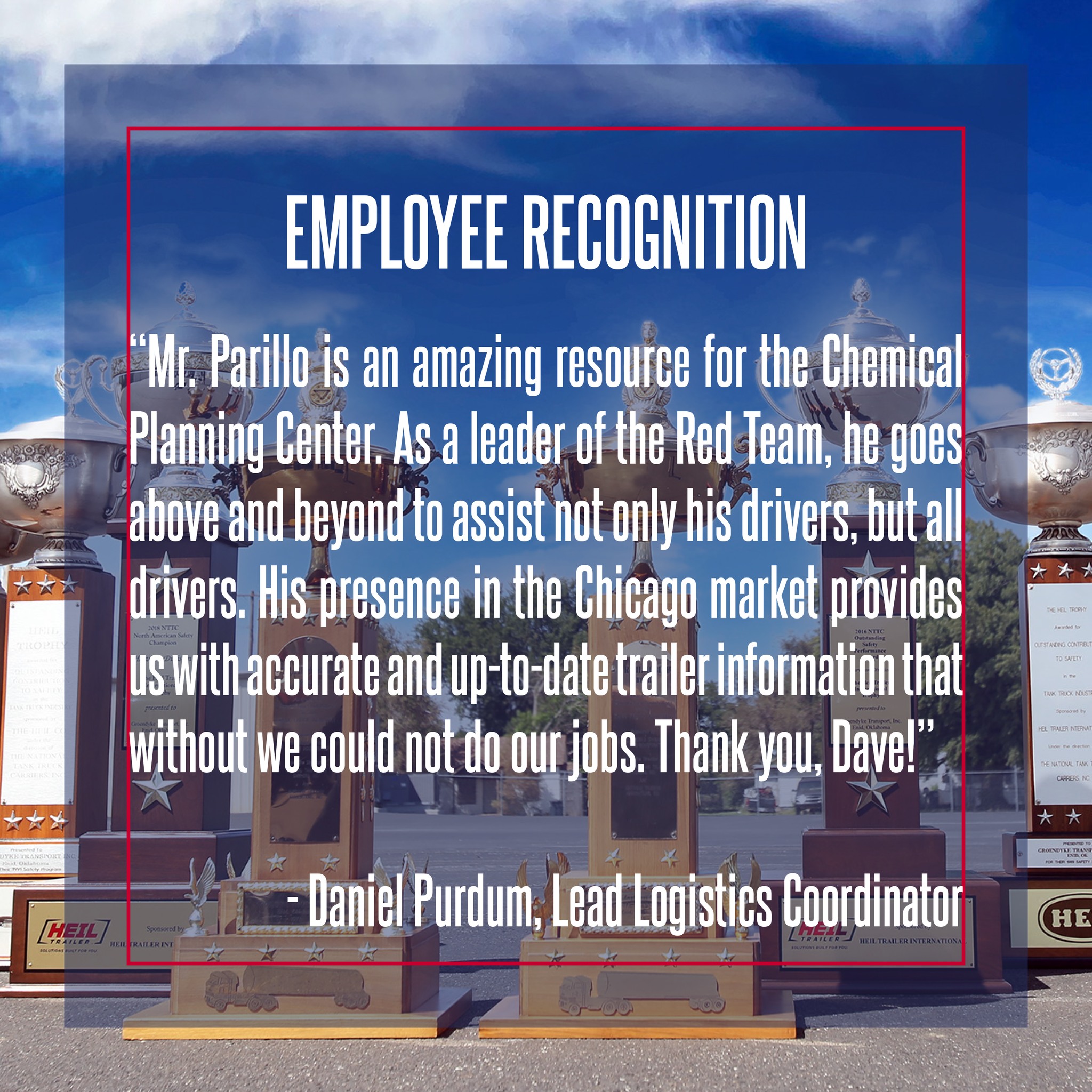 Groendyke - 🎉 Our sincerest thanks to Red Team Leader Dave Parillo for ...