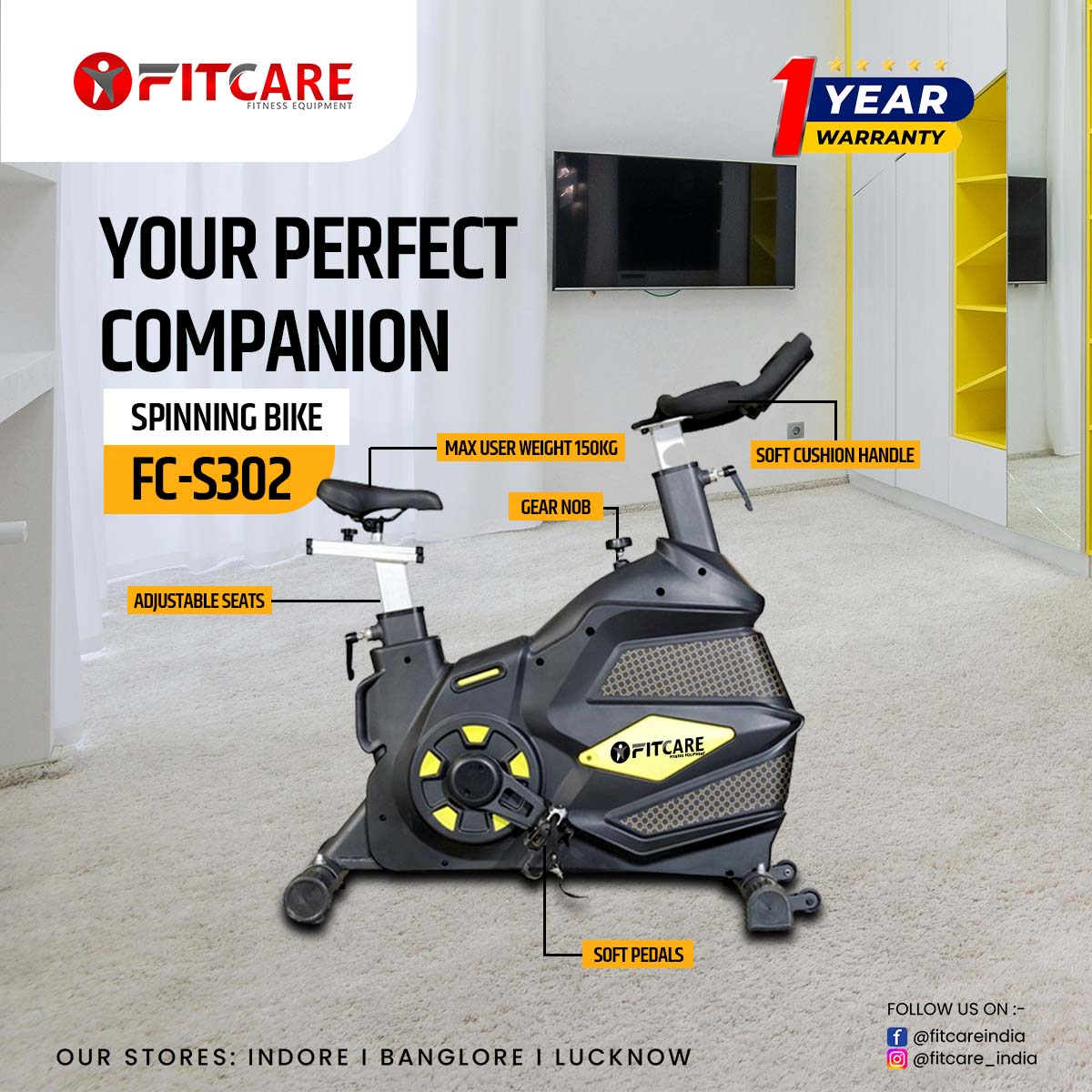 Fitcare India - Introducing the Fitcare Spinning Bike... | Facebook