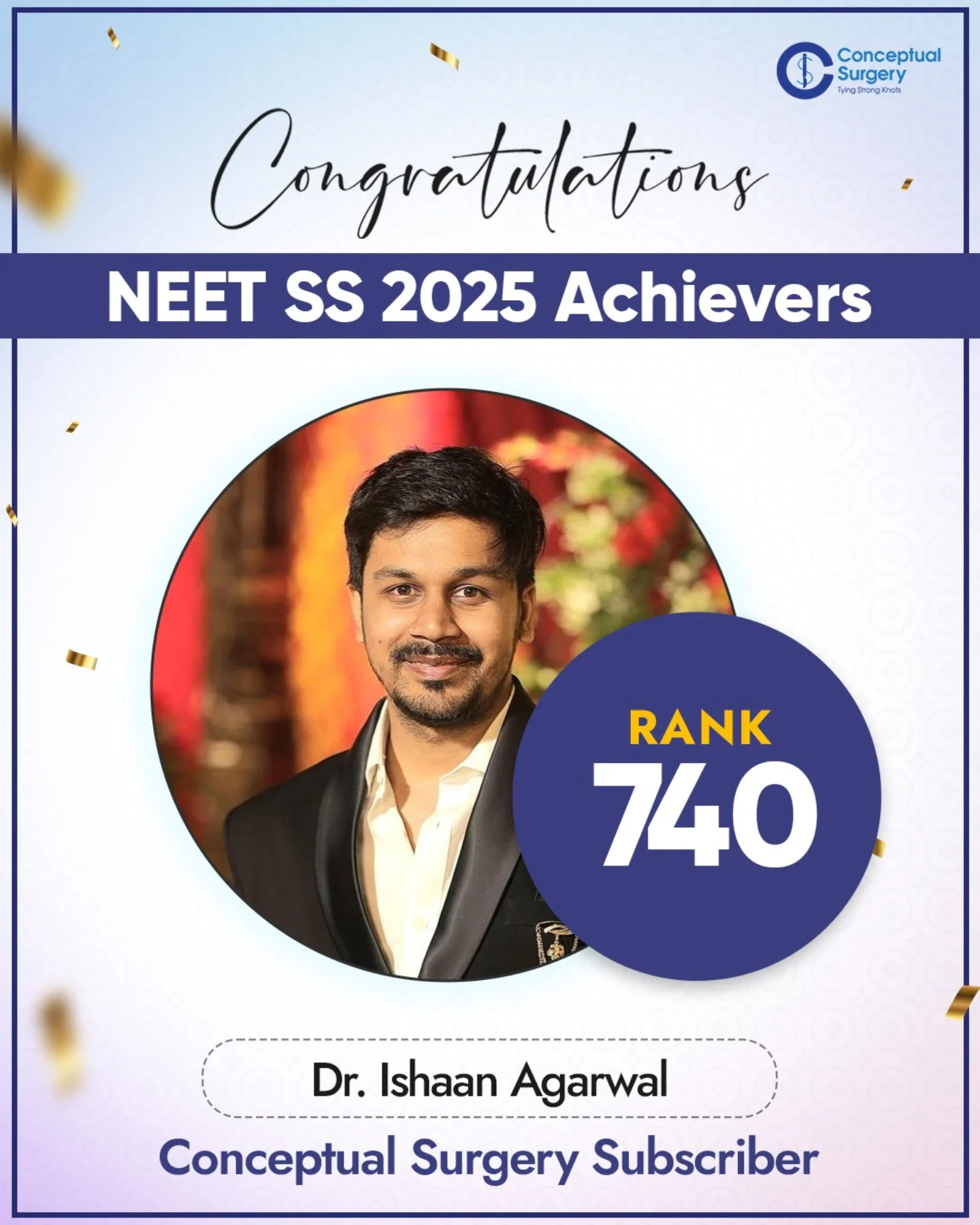 Conceptual - 🎉 Congratulations to Dr. Ishaan Agarwal on securing Rank ...