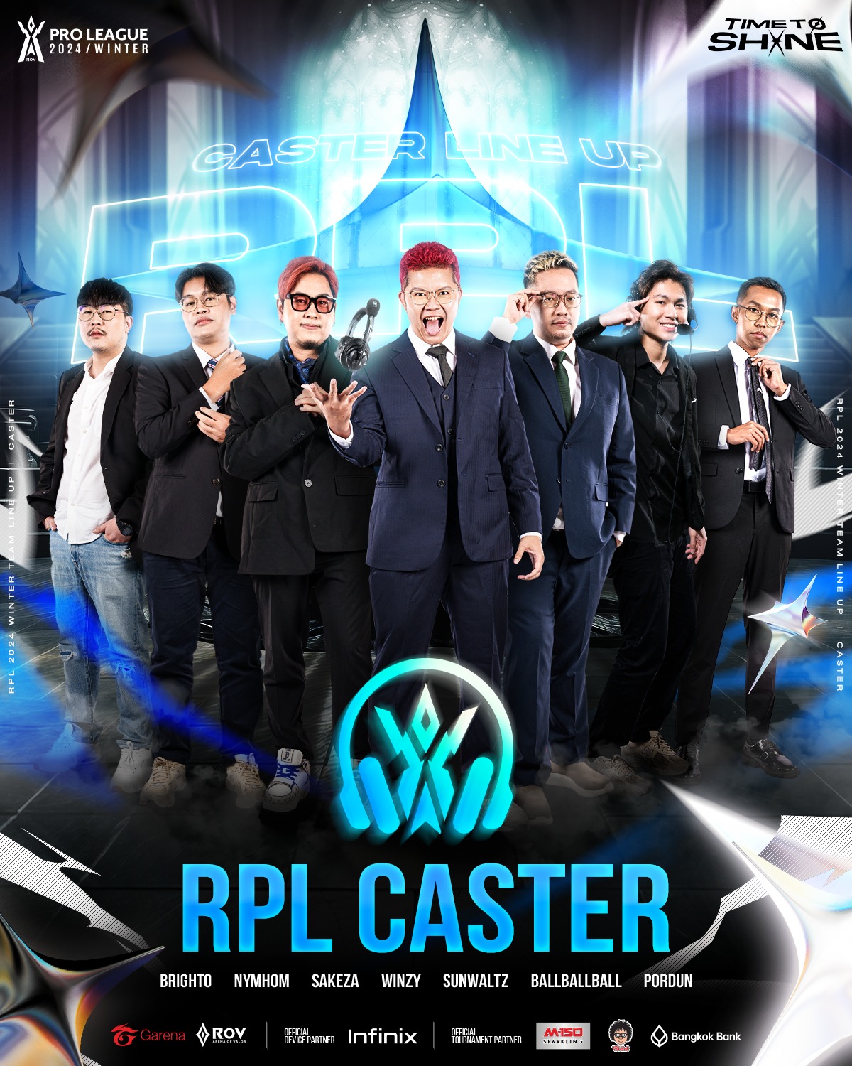 เปิดตัว Line Up 🎙 7 นักพากย์โปรลีก... - Garena RoV Tournament