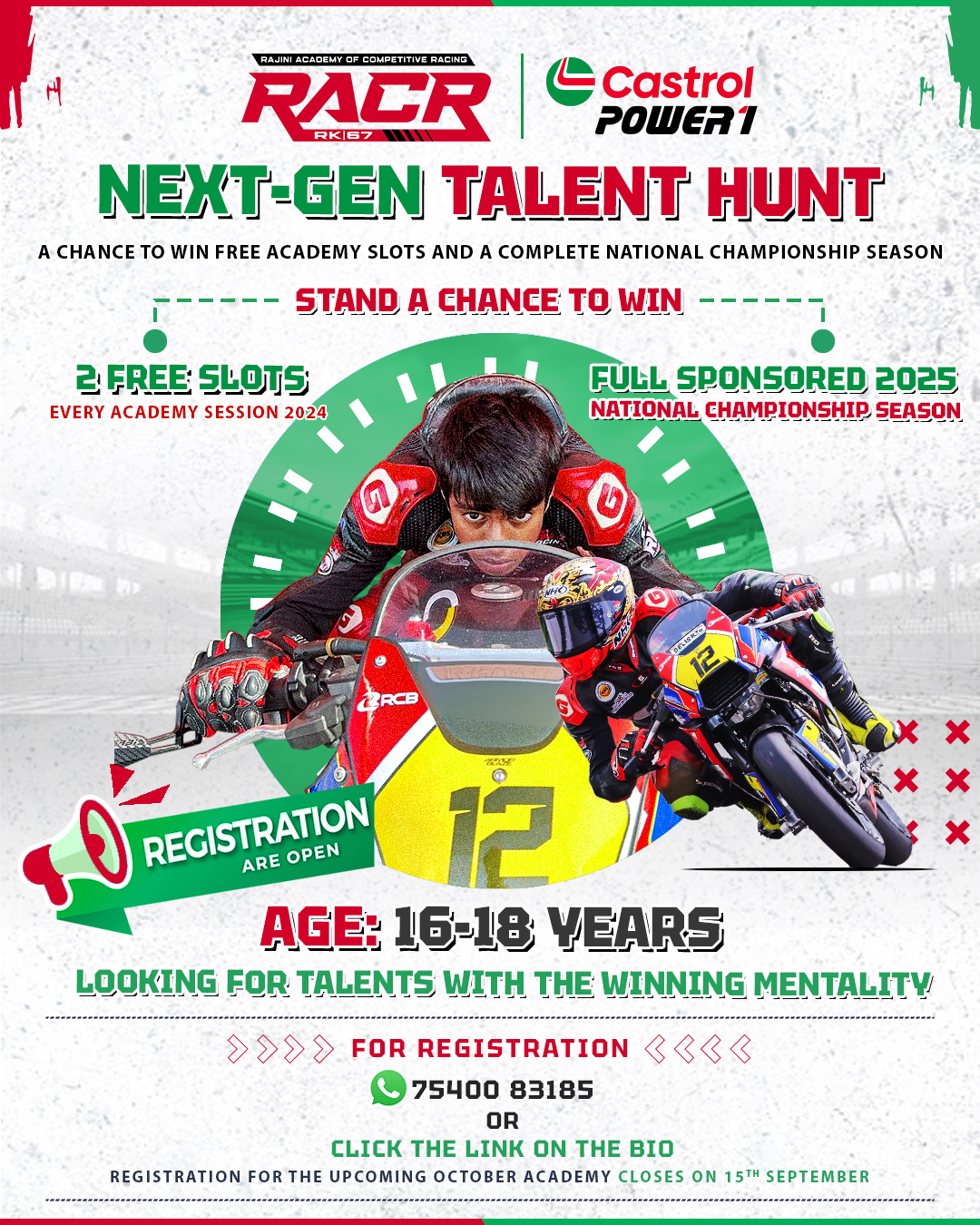 RACR Next Gen #Ultimate Talent Hunt is here! . Are you the next