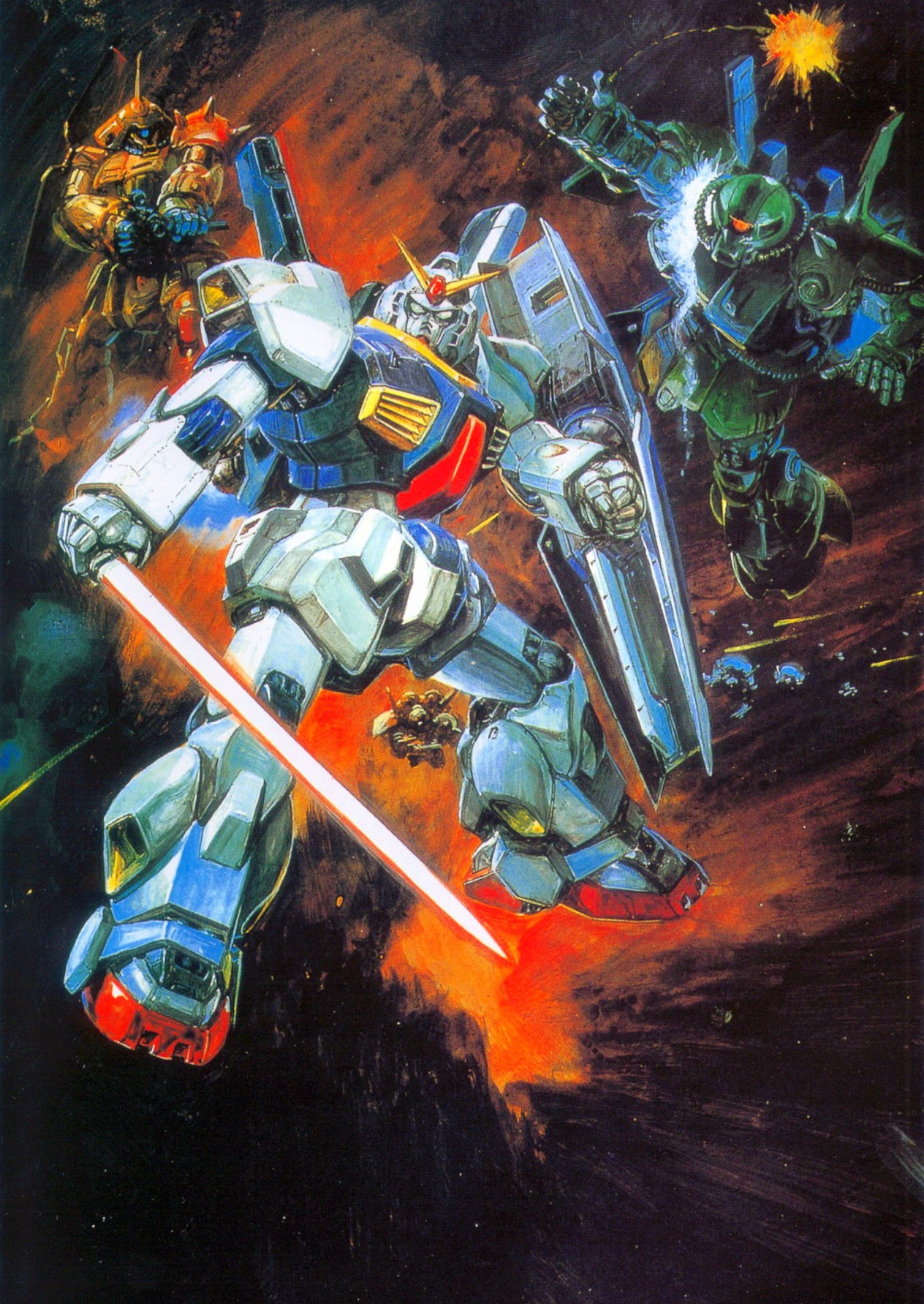 Vintage Gundam art by Yoshiyuki Takani