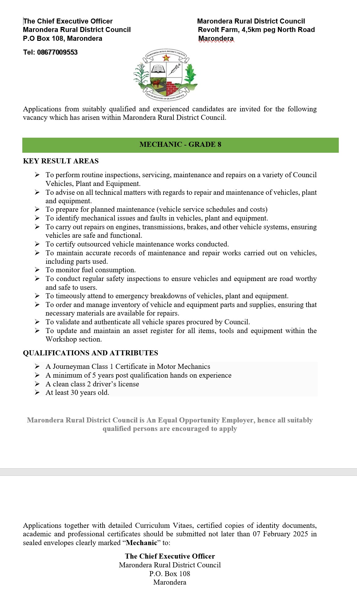 Marondera RDC | Marondera