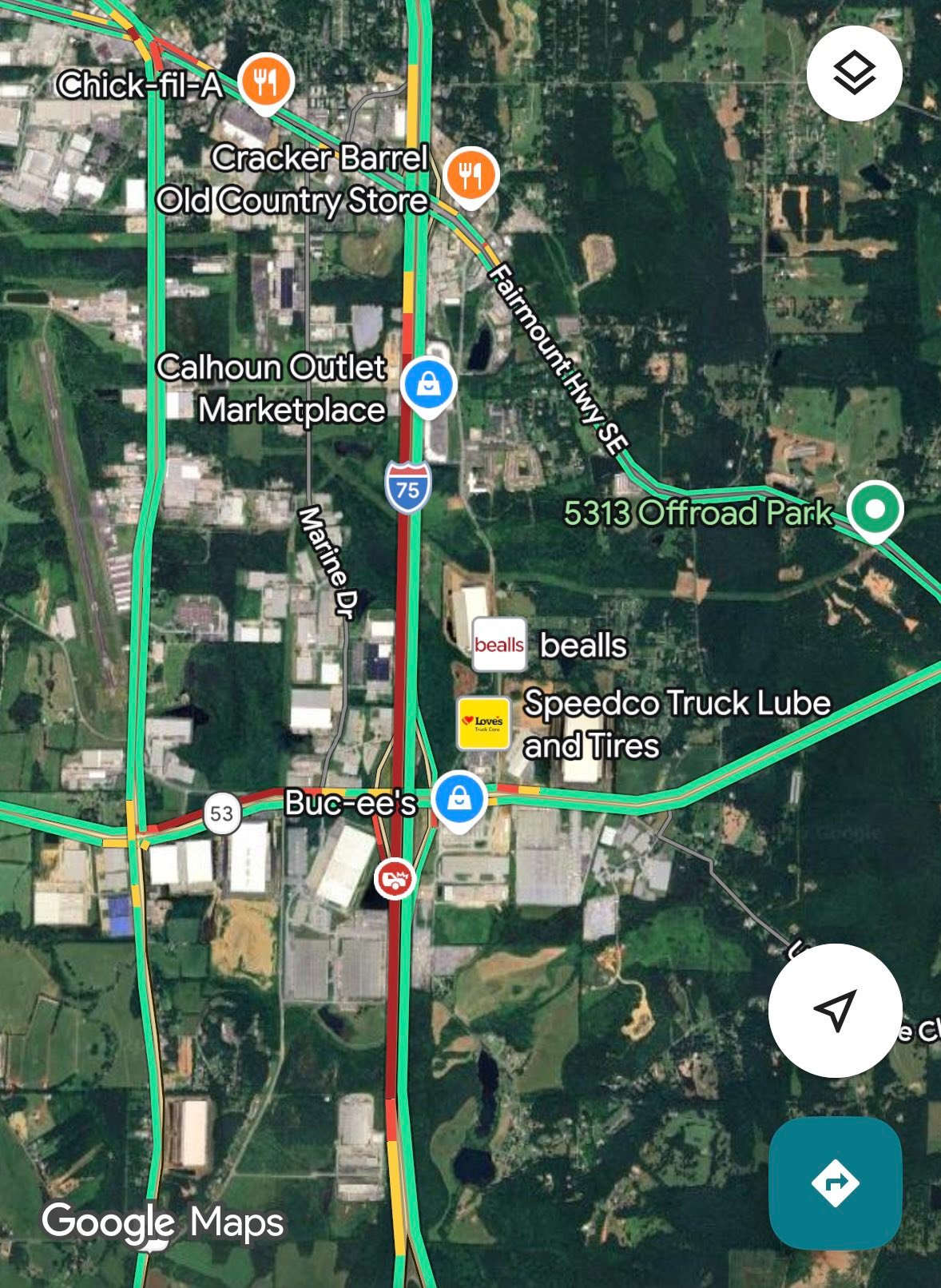 🚨TRAFFIC ALERT I-75 BARTOW COUNTY: Crash on I-75 Northbound past