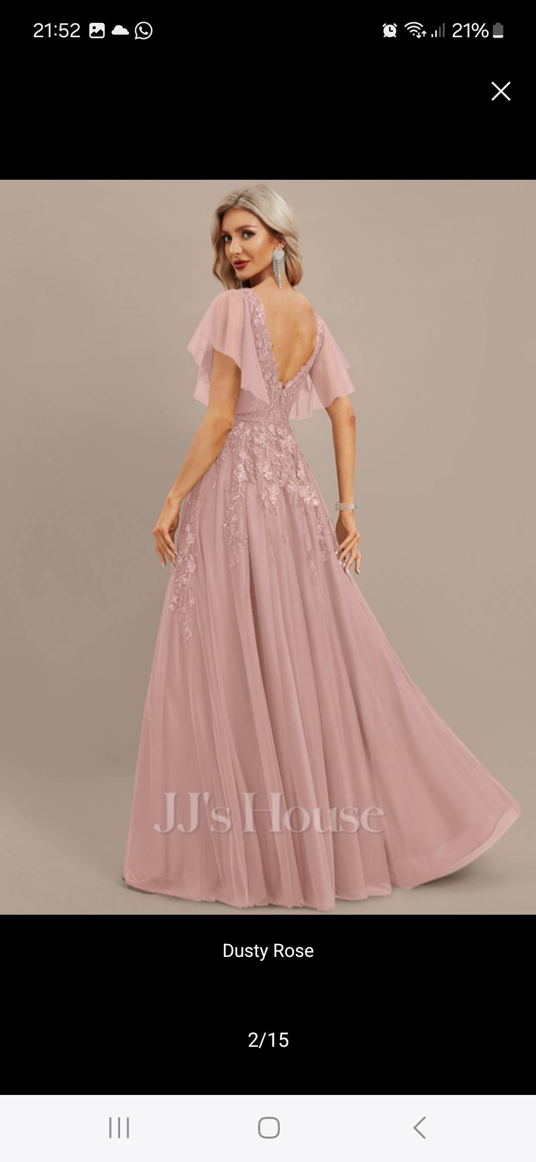 jjshouse rose gold dress Would anyone be interested in this size 18 jjs house dress. Bought for my mother in law to be and she has now five months later said she doesn't like it. Paid £ Black20