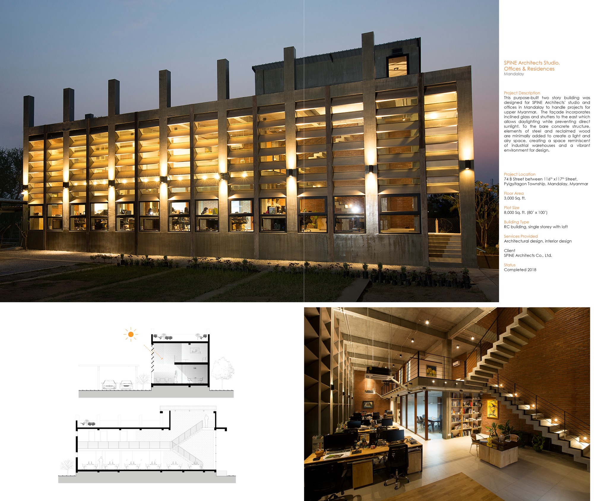 SPINE - SPiNE Architects Studio, Offices & Residences Mandalay This ...